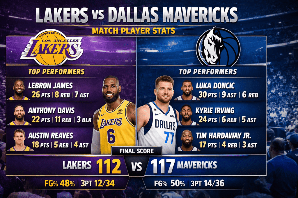 Lakers vs Dallas Mavericks Match Player Stats: Ultimate Performance Guide