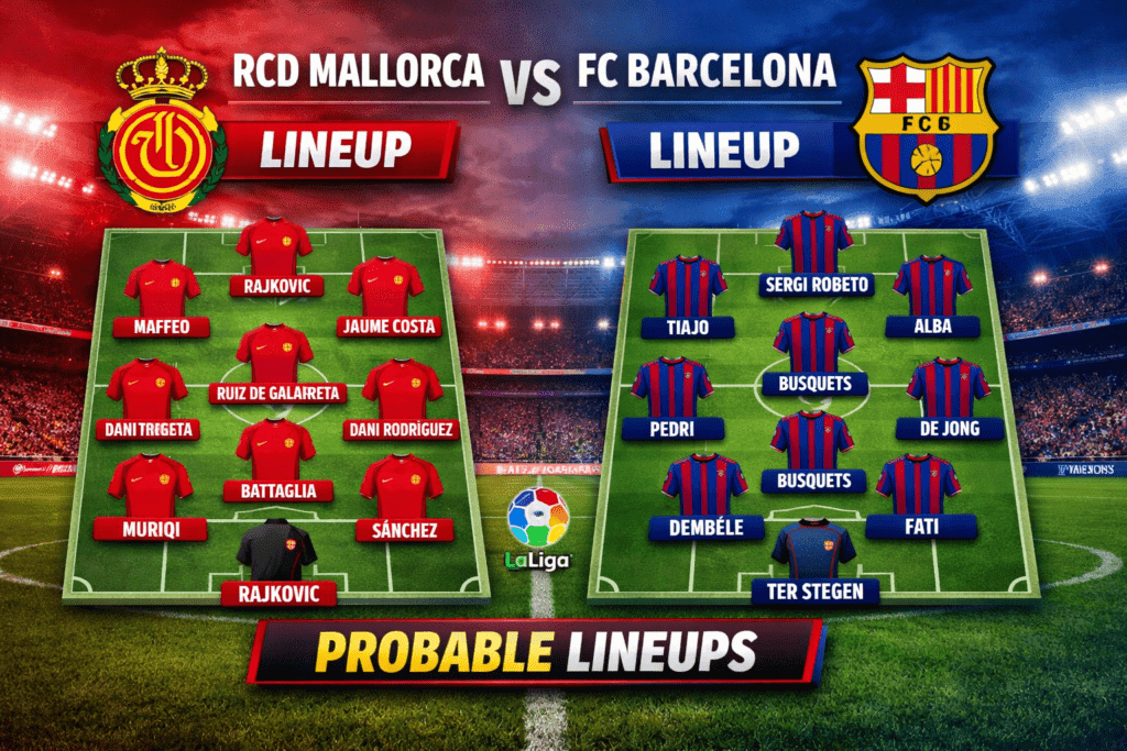 RCD Mallorca vs FC Barcelona Lineups: Star Players and Expert Predictions