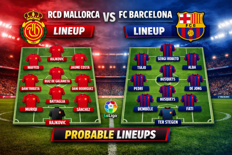 RCD Mallorca vs FC Barcelona Lineups
