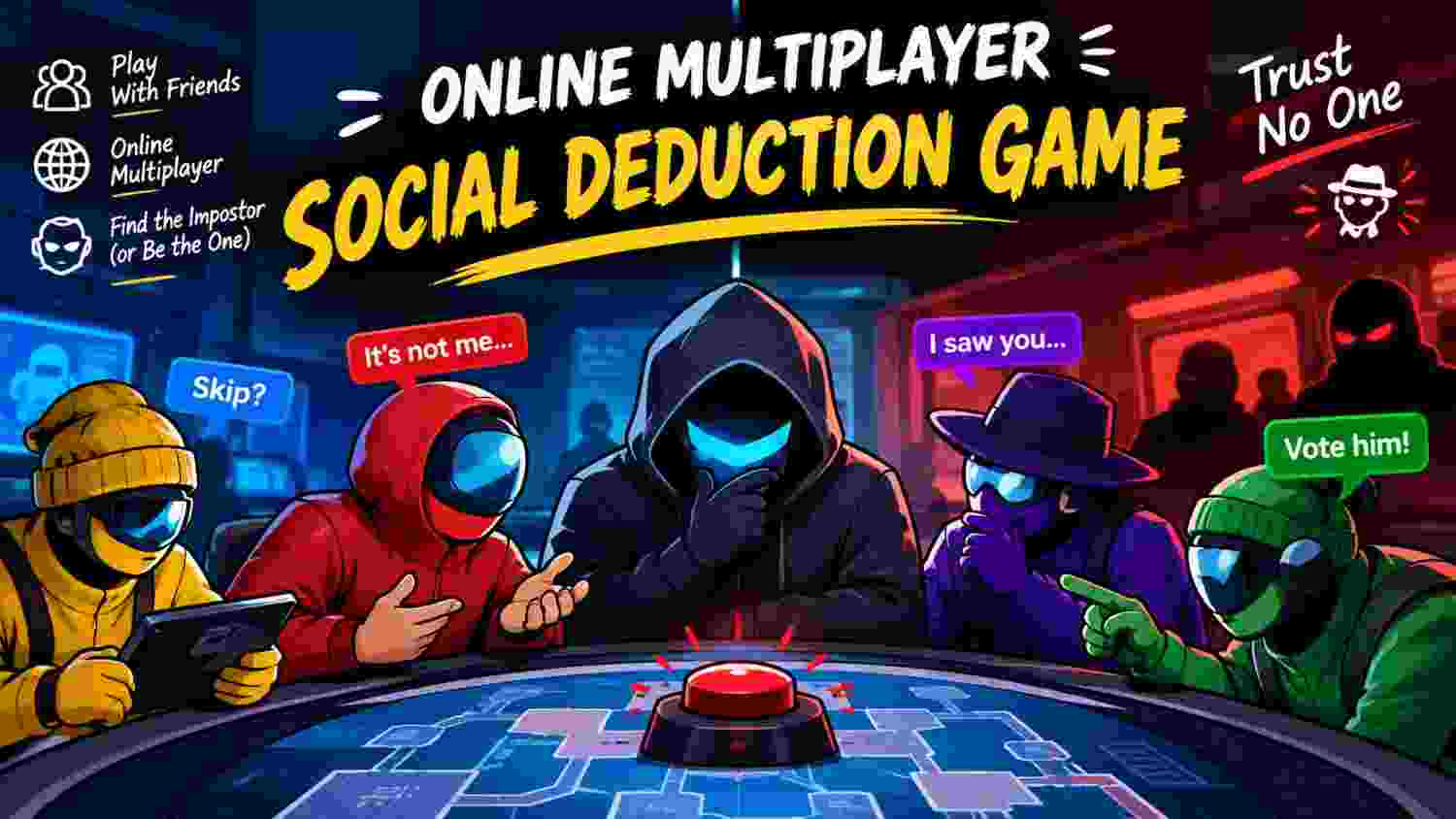 Online Multiplayer Social Deduction Game with friends