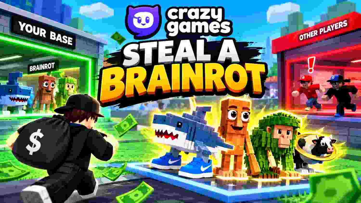 Crazy Games Steal a Brainrot online game with colorful characters