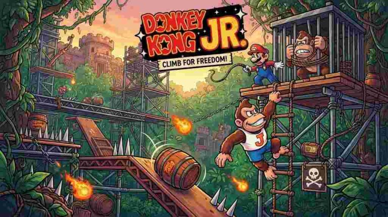 Donkey Kong Junior classic video game adventure